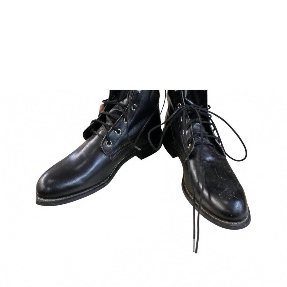 NEW TEXAS BRAND BOOTS women's lace up boot in black